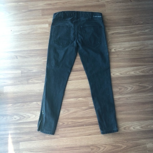 Current/Elliot The Side Zip Crop in Night - Picture 13 of 16